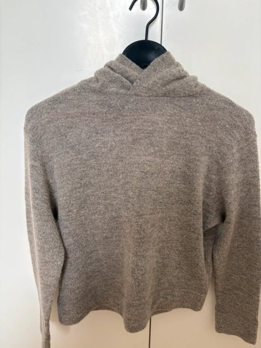 Vince Women's Beige Knit Hoodie S